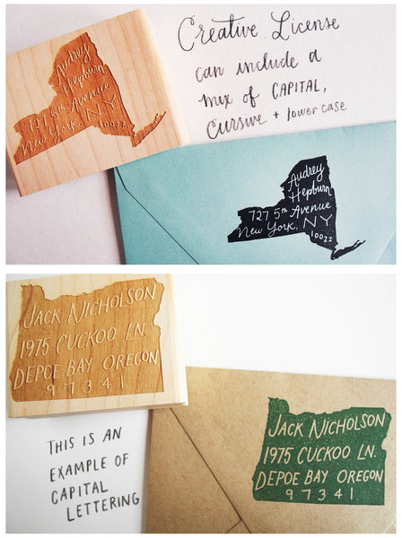 The Original Home State Personalized Return Address Stamp 